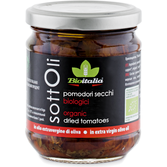 Bioitalia Organic Sundried Tomatoes In Extra Virgin Olive Oil 180g, Product Of Italy