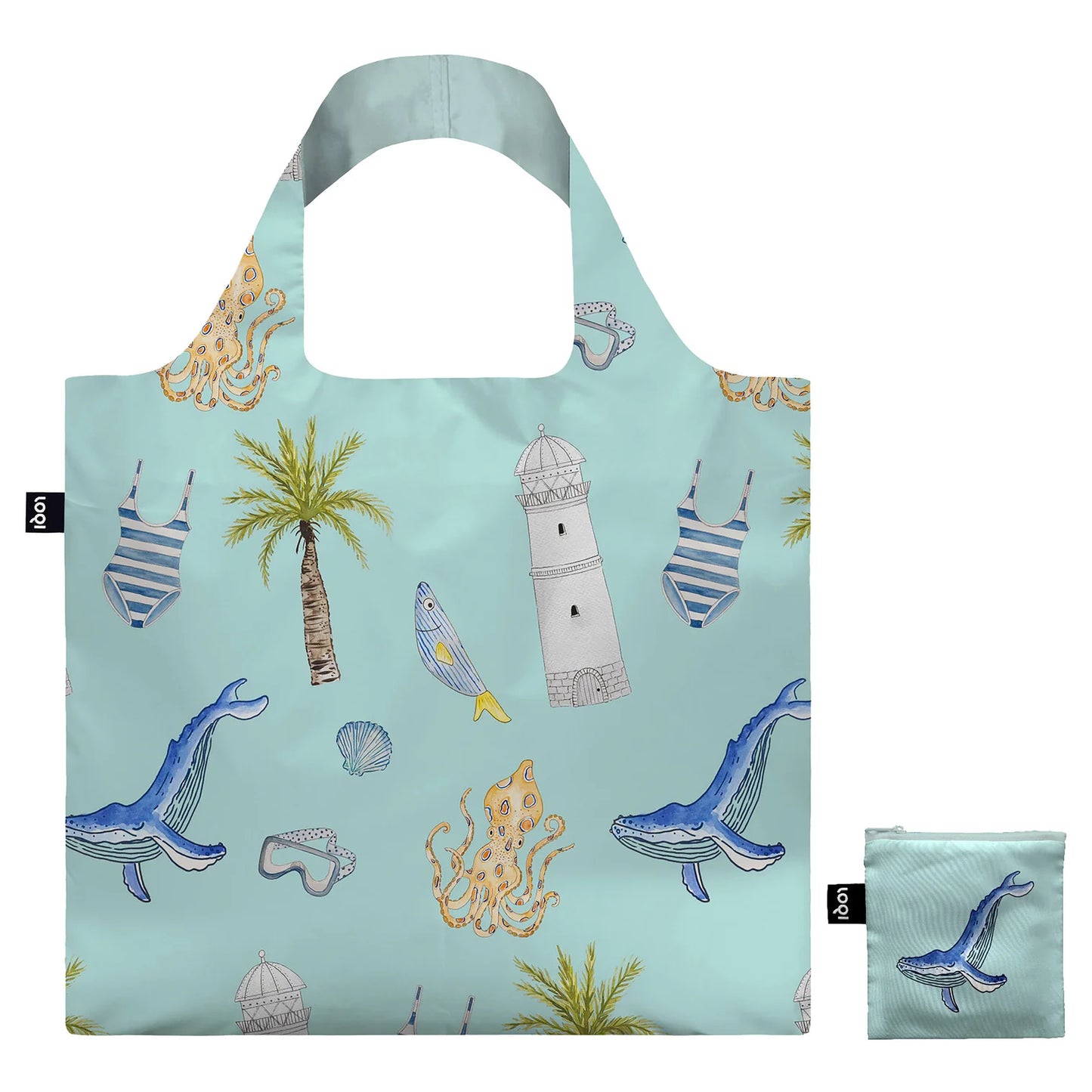 LOQI Shopping Bag, Whale By Sylvia Harvey Walker
