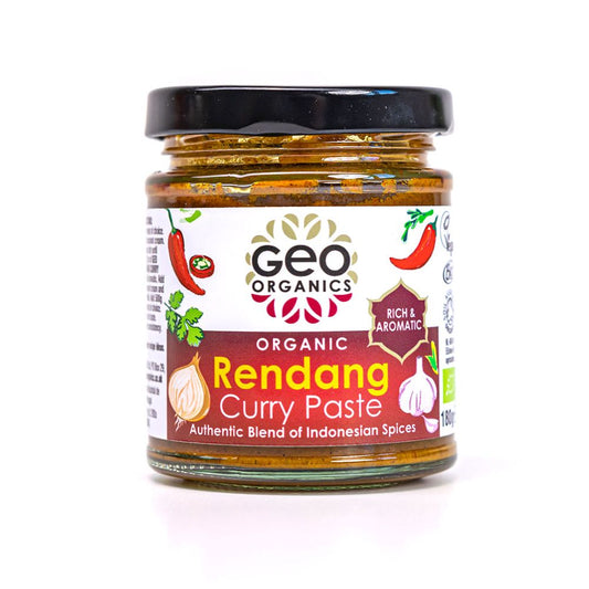 Geo Organics Organic Indonesian Rendang Curry Paste 180g, Rich & Aromatic