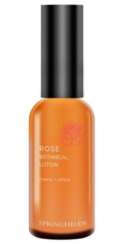 Springfields Rose Botanical Lotion 50mL, Reduces The Appearance Of Fine Lines