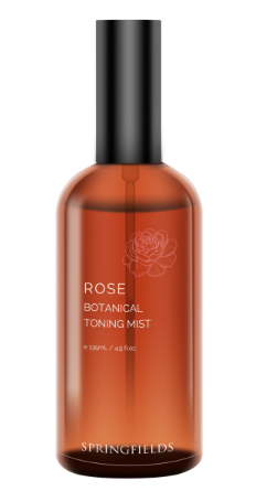 Springfields Rose Botanical Toning Mist 135mL, Rejuvenating & Hydrating