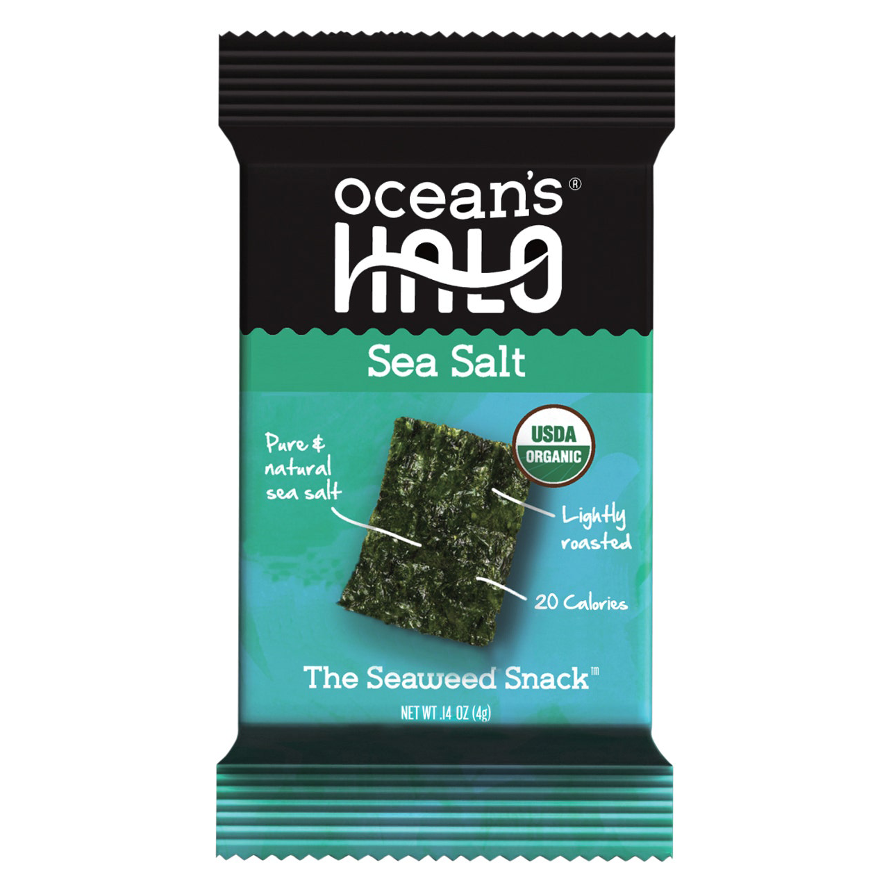 Ocean's Halo Seaweed Snacks 4g Or 4x4g, Sea Salt