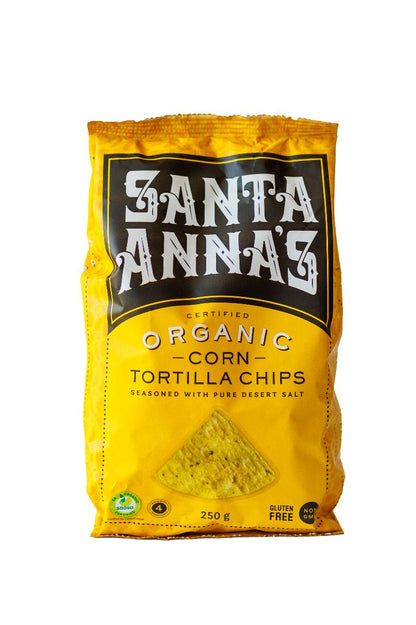 Santa Anna's Certified Organic Corn Tortilla Chips 80g Or 250g, Sea Salt Flavour