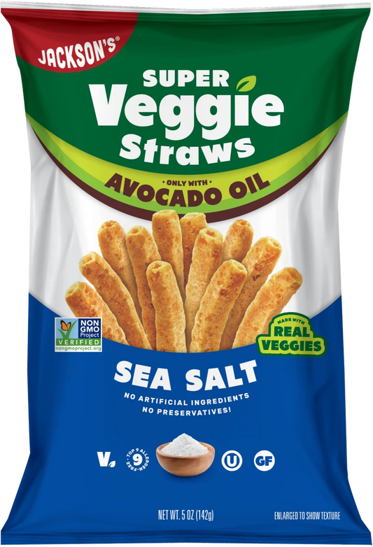 Jackson’s Avocado Oil Super Veggie Straws 142g, Sea Salt Crunch