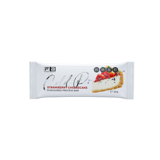 Fibre Boost Cold Pressed Protein Bar Single or Box of 12, Strawberry Cheesecake