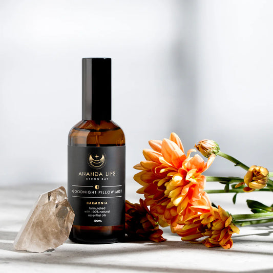 Ananda Life Harmonia Mist 100mL, Goodnight Pillow Mist With 100% Natural Essential Oils