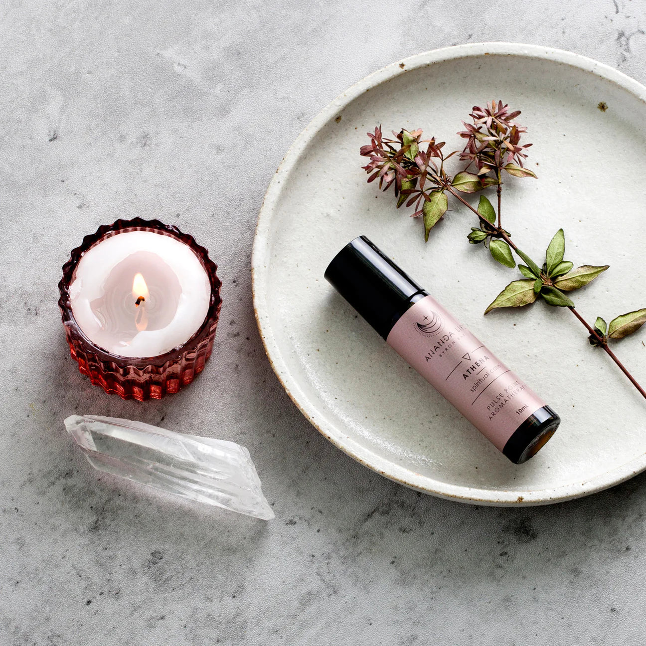 Ananda Life Athena Spiritual Calm Pulse Point Aromatherapy Roller 10mL, Grounding With Meditation & Wisdom