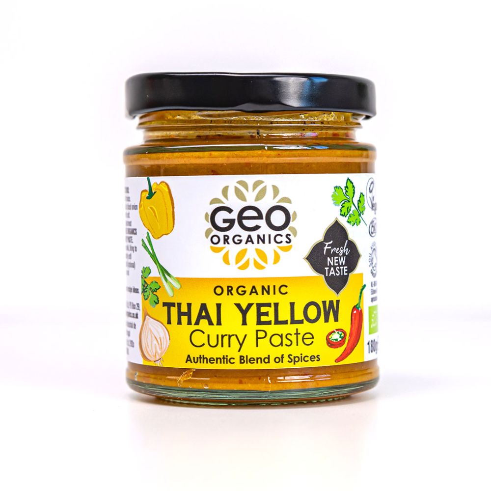 Geo Organics Organic Thai Yellow Curry Paste 180g, Authentic Blend Of Spices