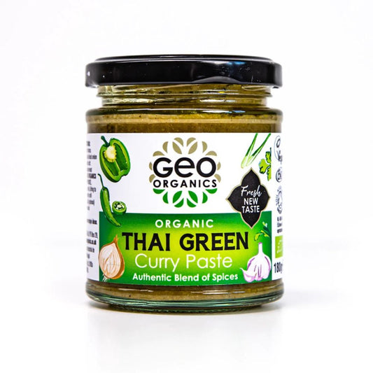 Geo Organics Organic Thai Green Curry Paste 180g, Authentic Blend Of Spices
