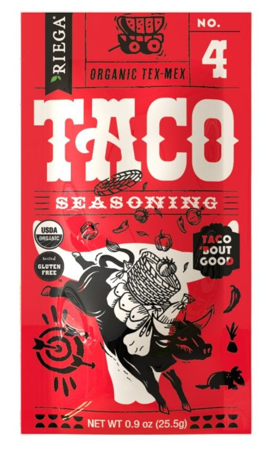 Riega Organic Tex-Mex Taco Seasoning 25.5g, Classic & Delicious