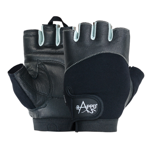 Rappd VMAX Heavy Duty Leather Gloves, Take Your Training To The Next Level! (BLACK ONLY- IMAGE For Reference Only)