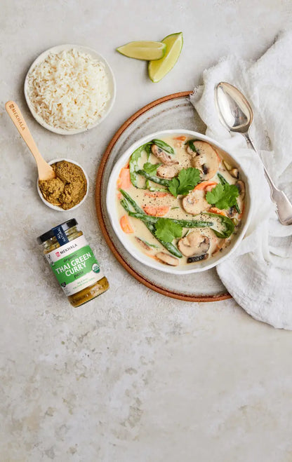 Mekhala Certified Organic Thai Green Curry Paste 100g, Hot & Zesty With Fresh Green Chillies