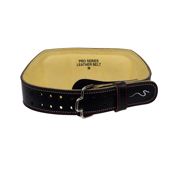 Rappd PRO SERIES 6" Leather Weight Lifting Belt, Quick Release Stainless Steel Buckle