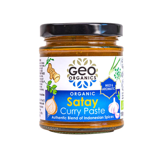 Geo Organics Organic Indonesian Satay Curry Paste 180g, Mild & Aromatic