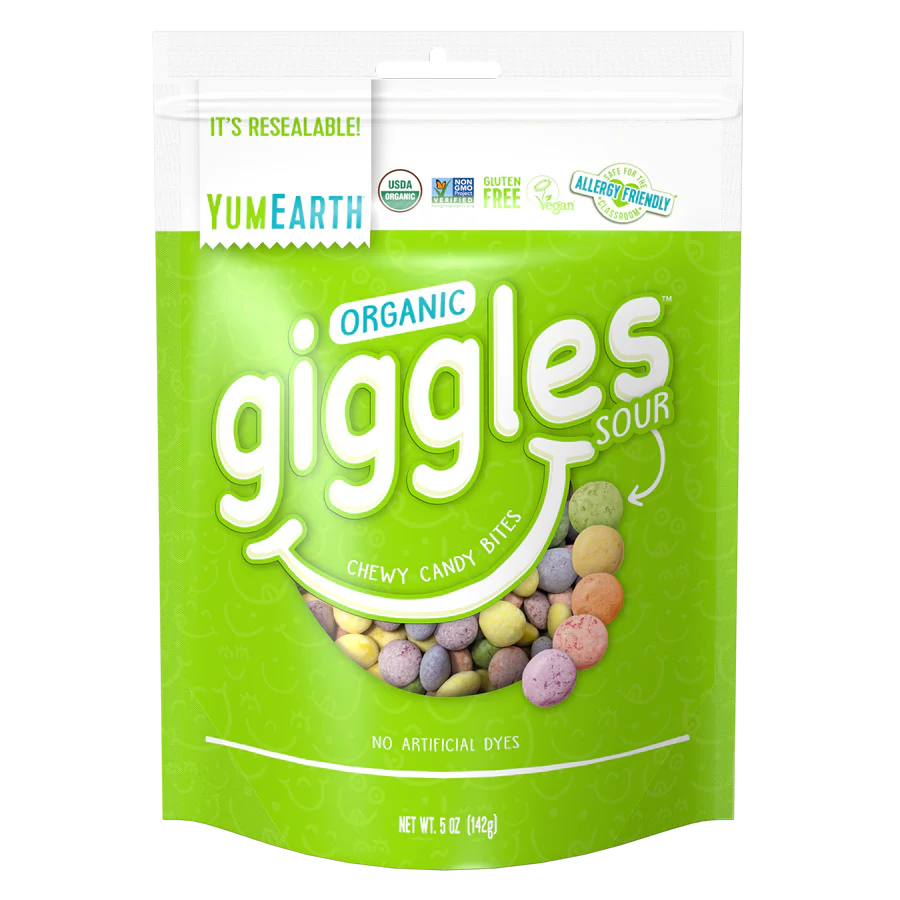 Yum Earth Organic Sour Giggles 142g, Chewy Candy Bites