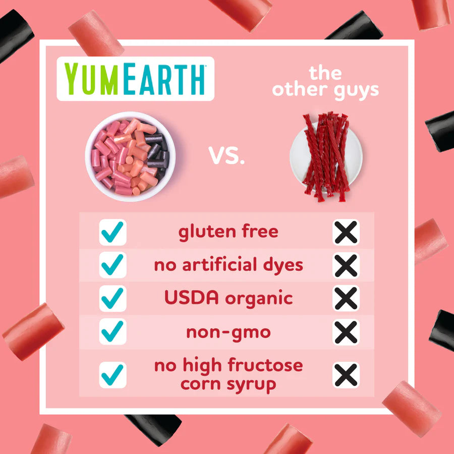Yum Earth Strawberry Licorice 142g, Certified Organic & Gluten Free