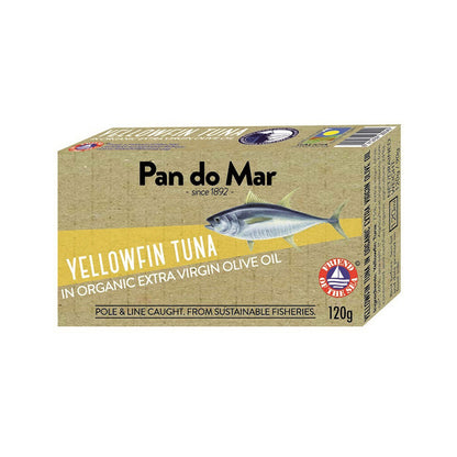 Pan Do Mar Yellowfin Tuna in Organic Extra Virgin Olive Oil 120g