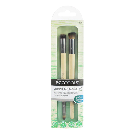 Eco Tools Ultimate Concealer Trio Brushes, Precise and Contouring
