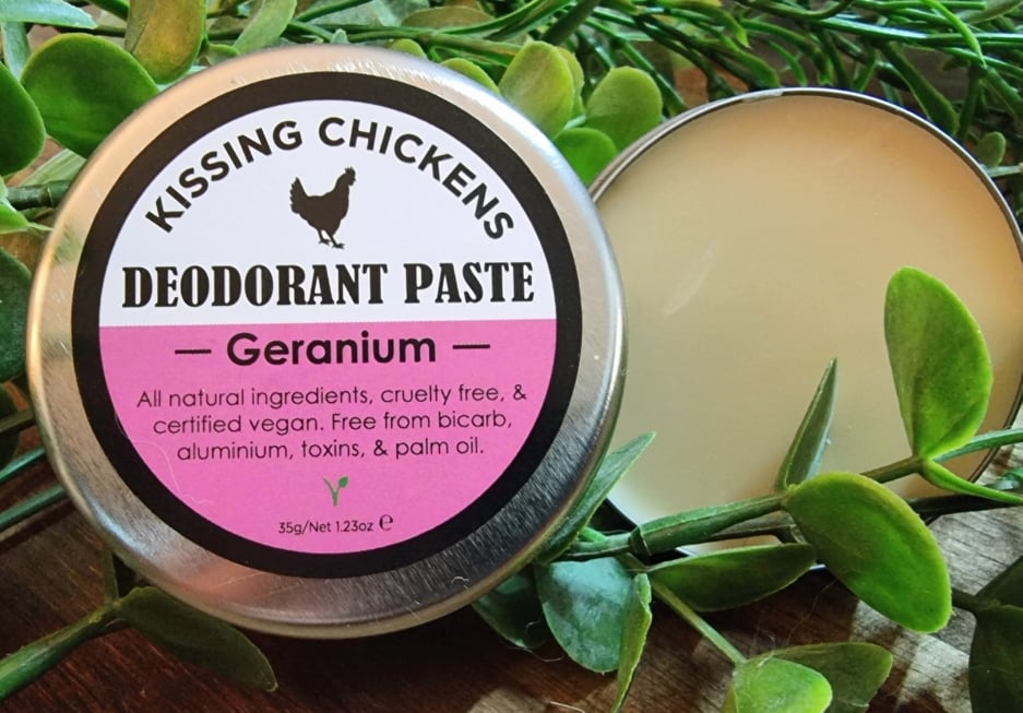 Kissing Chickens Deodorant Paste Tin 35g, Geranium Scent