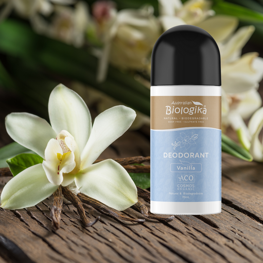 Biologika Deodorant Roll On 70ml, Vanilla Fragrance; Certified Organic
