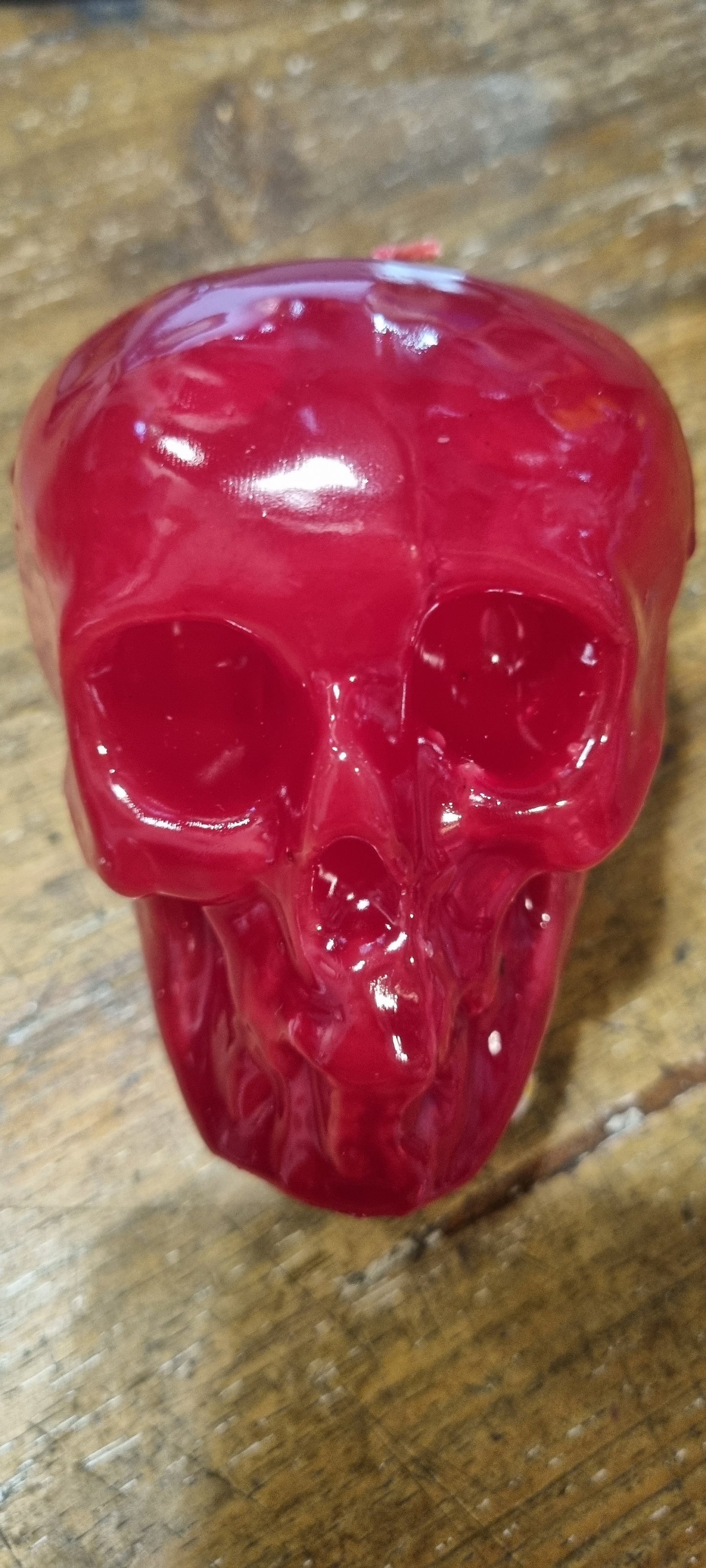 Nimbin Candles Skull Candle, Small Red Skull Or Large Red Skull