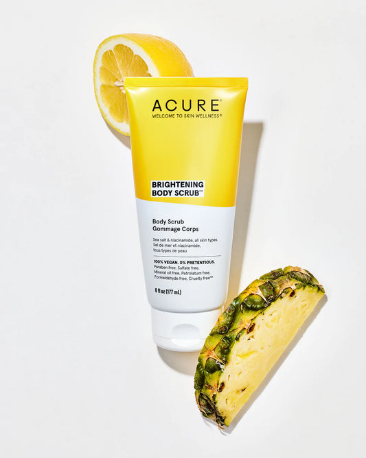 Acure Brightening Body Scrub 177ml, With Sea Salt & Niacinamide For All Skin Types