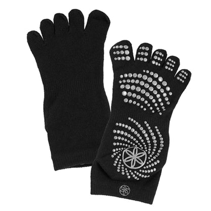 Gaiam Performance Yoga Socks Super Grippy, Full Toe Small - Medium Size