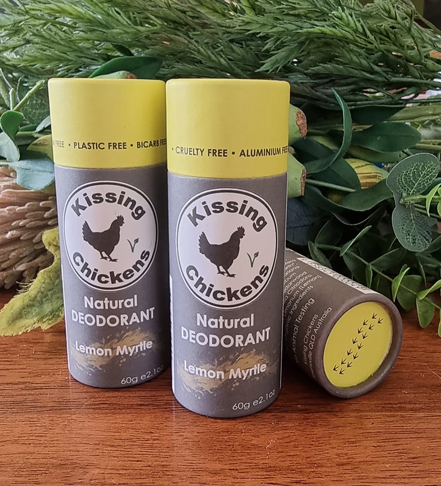 Kissing Chickens Natural Deodorant Tube 60g, Lemon Myrtle Scent