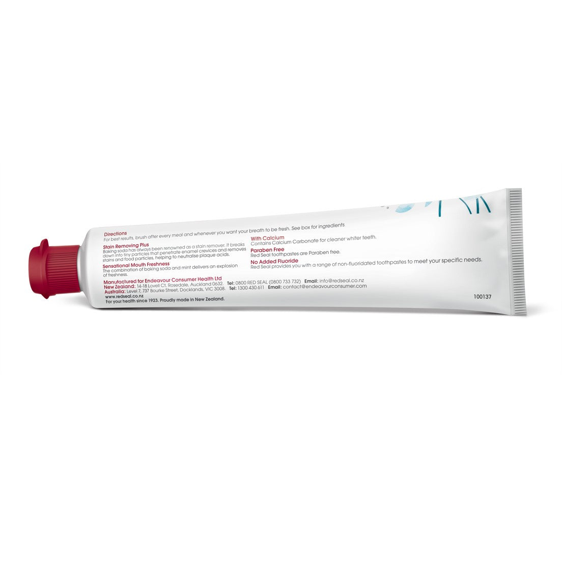 Red Seal Toothpaste 100g, Baking Soda; A Stain Removal Formula