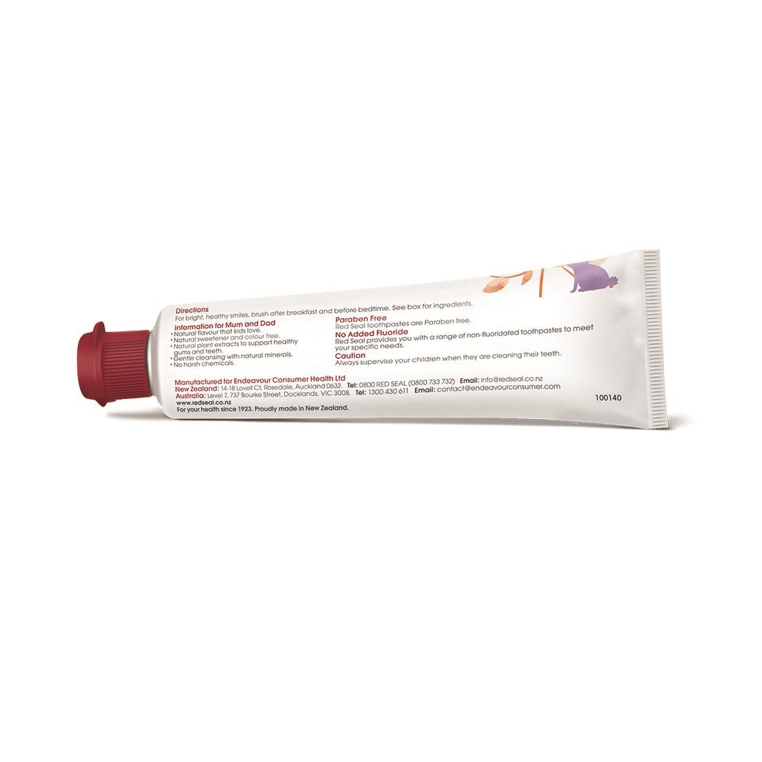 Red Seal Kids Toothpaste 75g, Natural Bubblegum Flavour & SLS Free