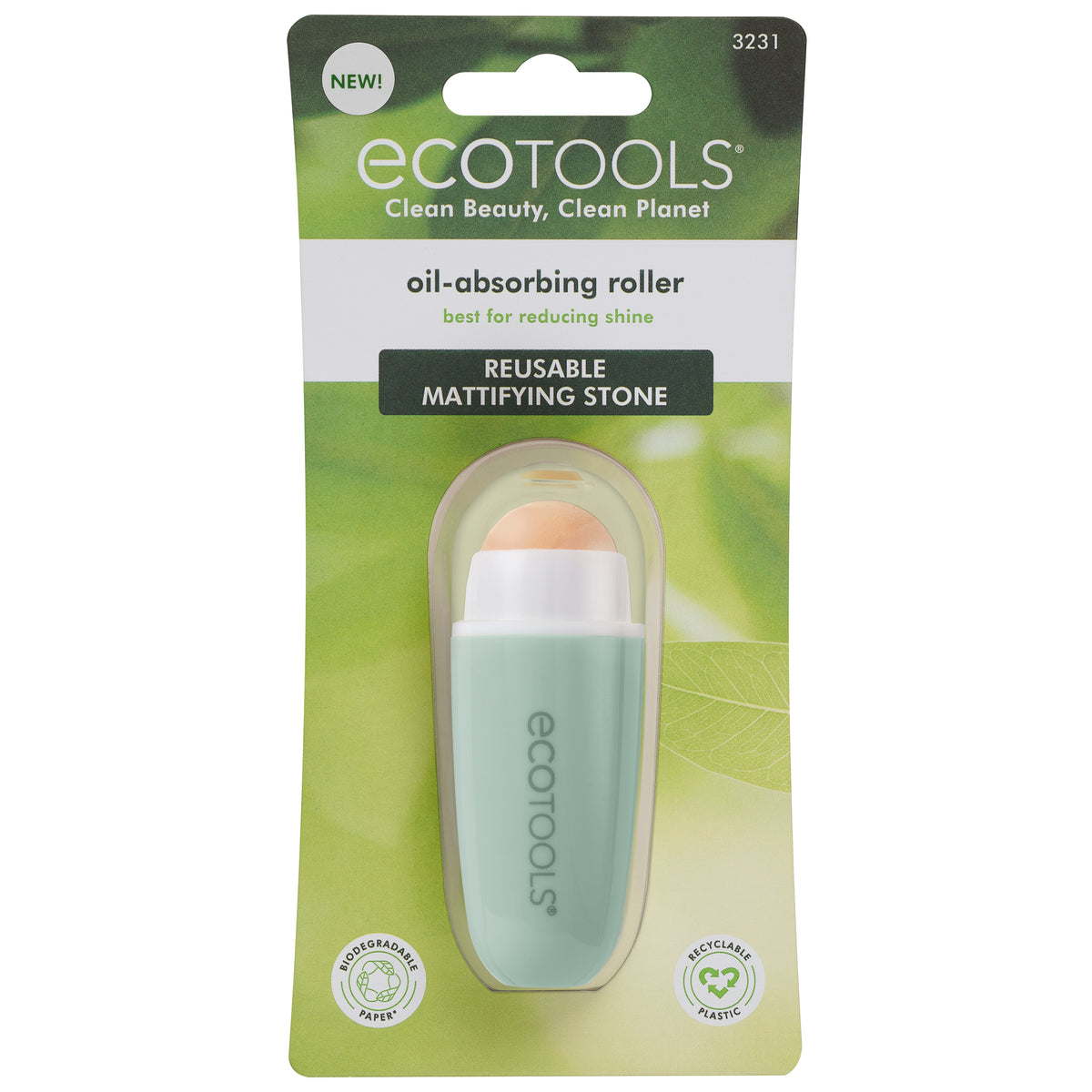 Eco Tools Oil-Absorbing Roller, Reusable Mattifying Stone