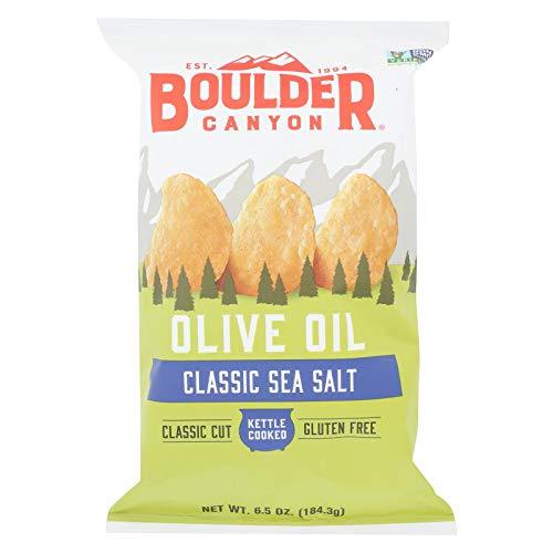 Boulder Canyon Kettle Style Olive Oil Potato Chips 141.8g, Classic Sea Salt Flavour