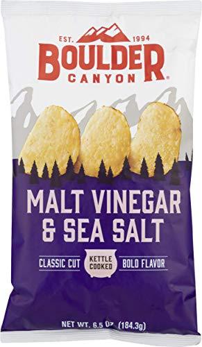 Boulder Canyon Kettle Style Potato Chips 141.8g, Malt Vinegar & Sea Salt Flavour