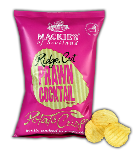 Mackie's Of Scotland Ridge Cut Prawn Cocktail Potato Chips 150g, Vegan