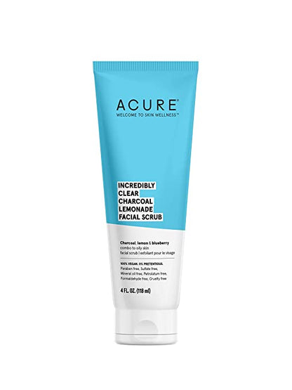 Acure Incredibly Clear Charcoal Facial Scrub 118ml