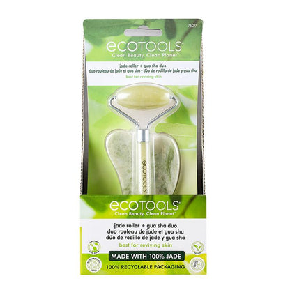 Eco Tools Jade Roller & Gua Sha Stone Duo, Reduce Puffiness and Smooth