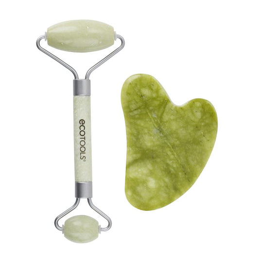 Eco Tools Jade Roller & Gua Sha Stone Duo, Reduce Puffiness and Smooth