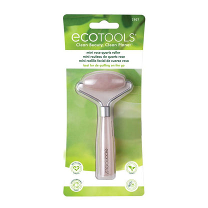 Eco Tools Mini Rose Quartz Facial Roller, De-Puff On The Go