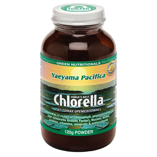 Green Nutritionals Yaeyama Pacifica Chlorella Powder, 120g Or 250g; A Powerful Detoxifying Agent