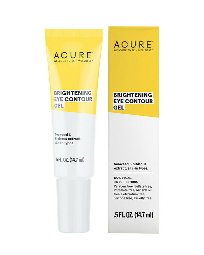 Acure Brightening Eye Contour Gel 14.7ml, With Seaweed & Hibiscus Extracts