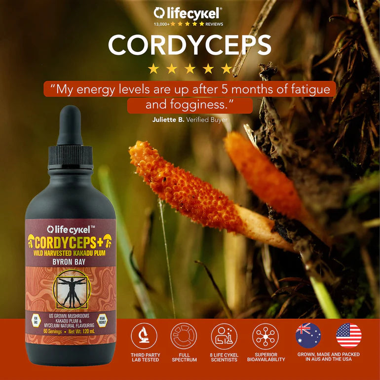 Life Cykel Double Extract Cordyceps, 60ml Or 120ml GIve Your Body & Mind The Proper Support