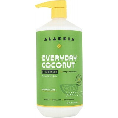 Alaffia Everyday Coconut Body Lotion 950ml, Coconut Lime Fragrance
