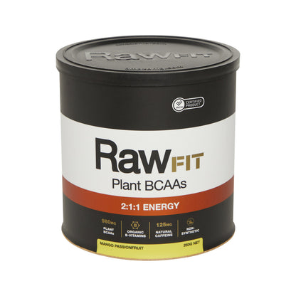 Amazonia RawFIT Plant BCAAs 2:1:1 Energy 250g, Mango Passionfruit Flavour