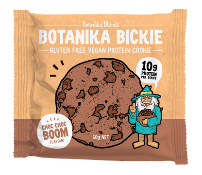 Botanika Blends Botanika Bickie Vegan Protein Cookie Single 60g  Or A Box Of 12 X 60g, Choc Choc Boom Flavour