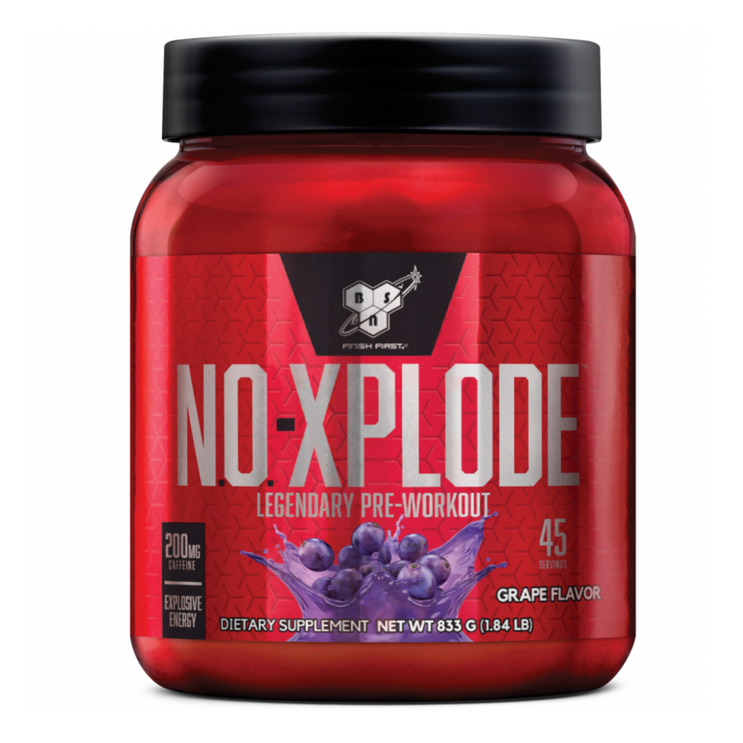 BSN N.O. Xplode Pre-Workout 45 Serves 833g, Grape Flavour