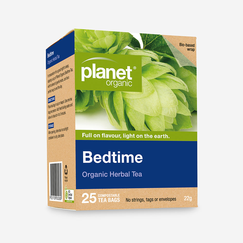 Planet Organic Herbal Tea 25 Tea Bags, Bedtime Blend; Calm Your Body And Your Mind