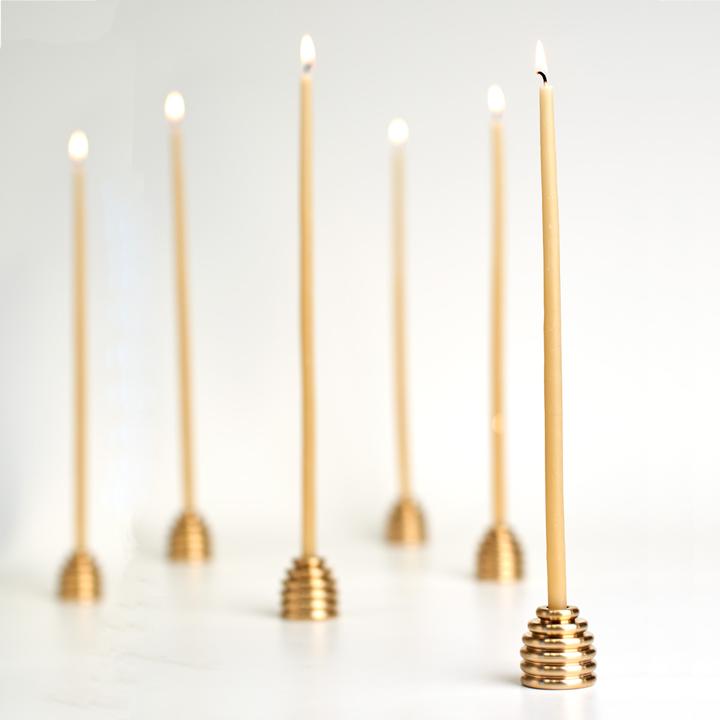 Queen B Pure Australian Beeswax Bee Lights Candles (10), 3-4 Hours Burn Time
