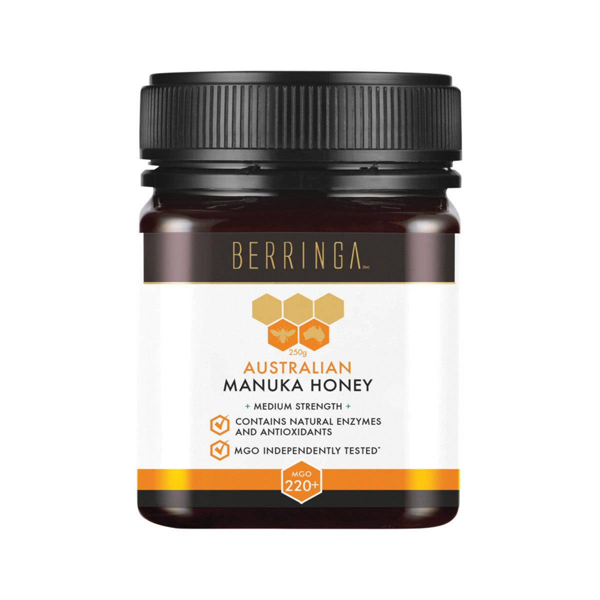 Berringa Australian Manuka Honey MGO 220+, 250g Or 500g Medium Strength