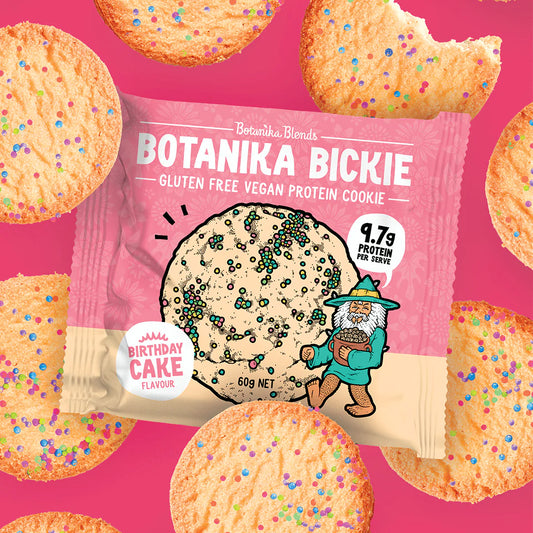 Botanika Blends Botanika Bickie Vegan Protein Cookie Mixed Box Of 12 X 60g (2 Of Each Flavour)