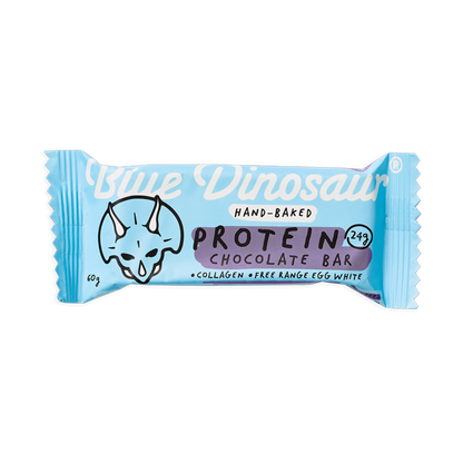 Blue Dinosaur Free Range Egg White Protein Bar 60g Single Bar or 60g x12 Bars, Chocolate Flavour